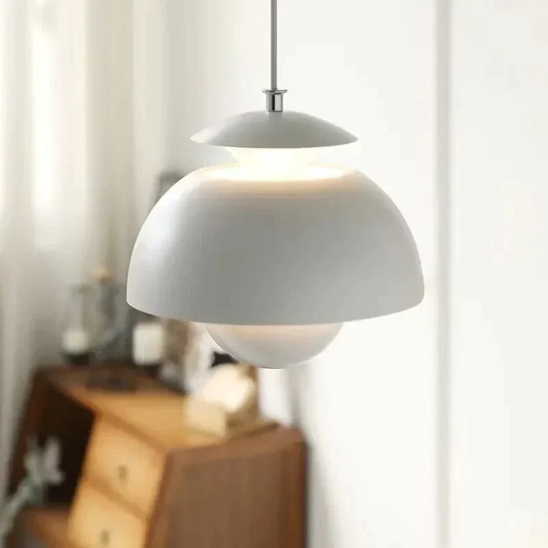 GlintNord – Modern LED Hänglampa i Metall & Glas med Dimfunktion Vit Bonusnir